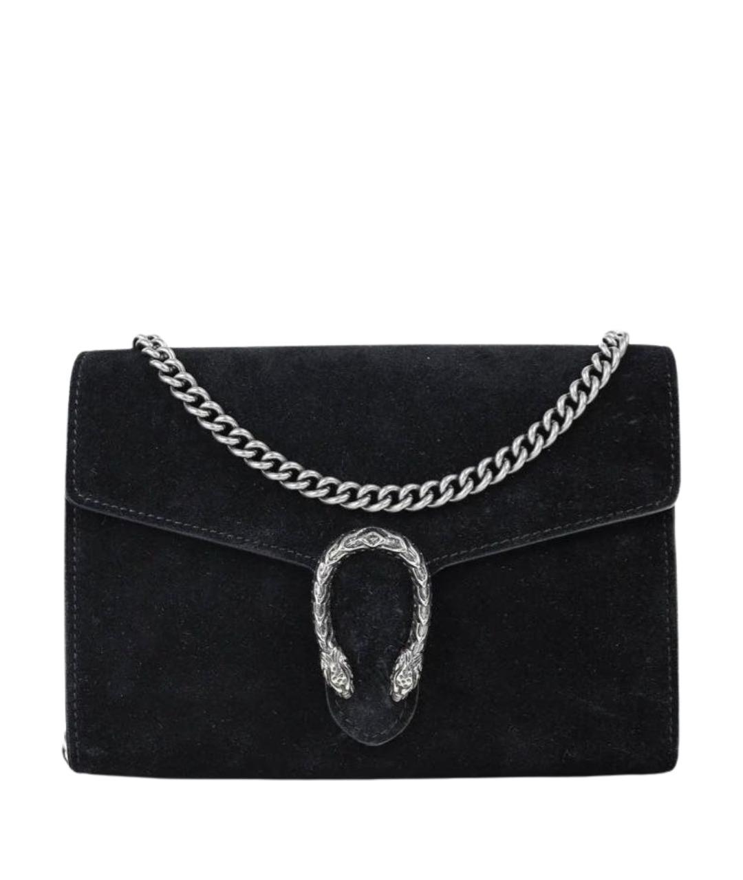 GUCCI Черная замшевая сумка через плечо, фото 1