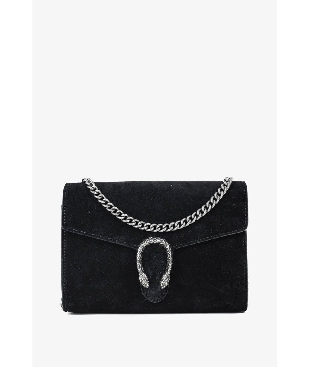 GUCCI Черная замшевая сумка через плечо, фото 6