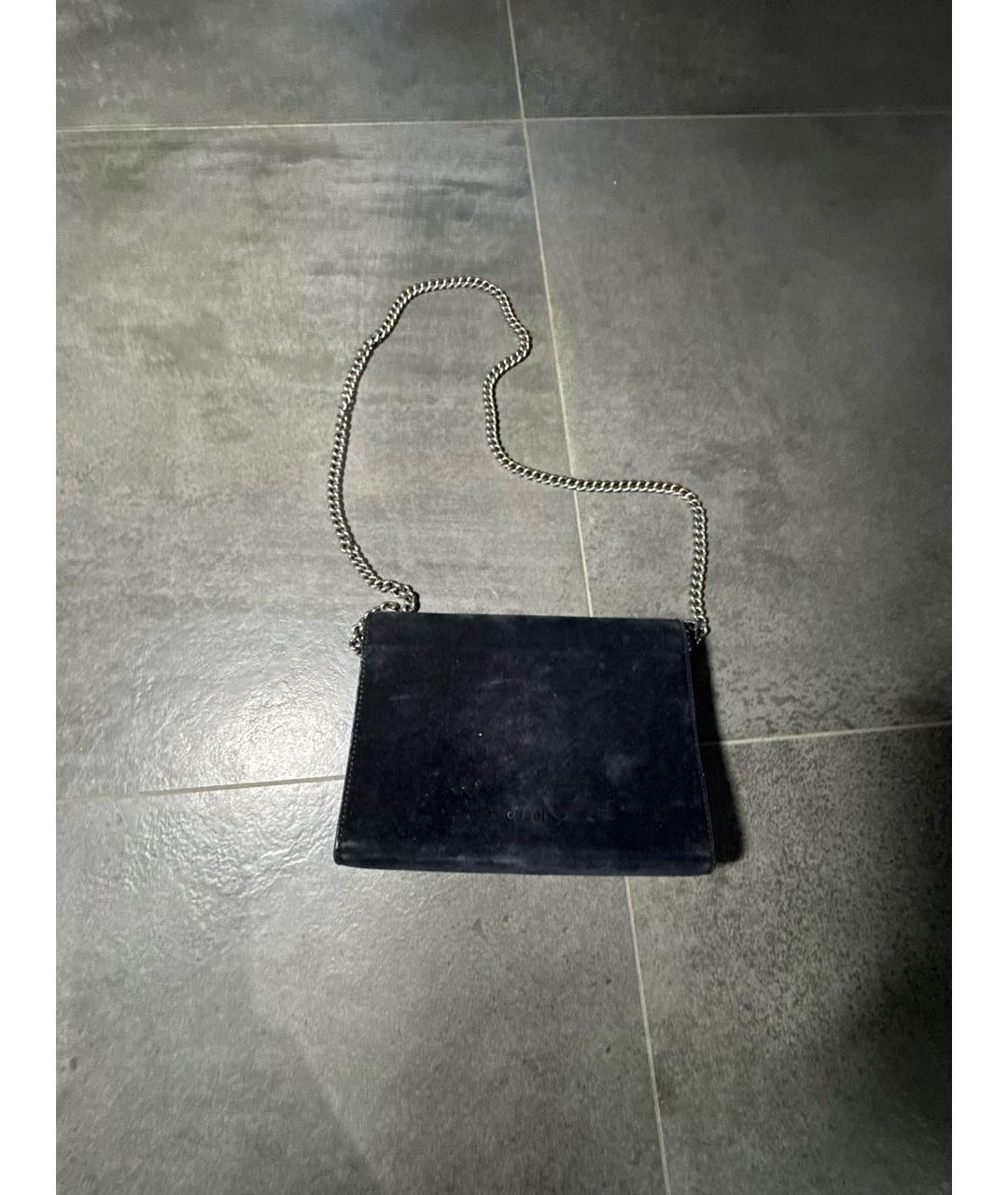 GUCCI Черная замшевая сумка через плечо, фото 4