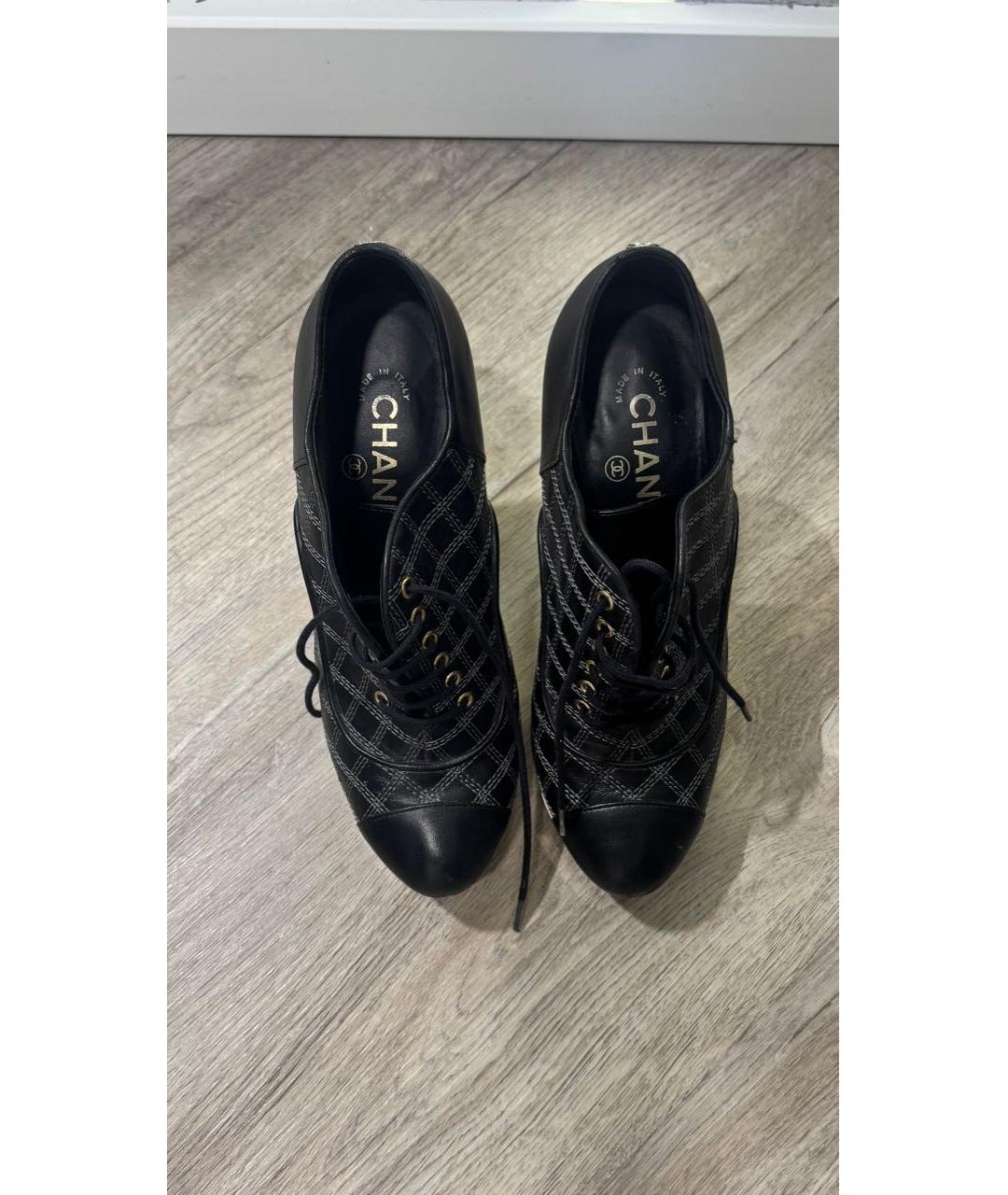 CHANEL Черные кожаные ботильоны, фото 3