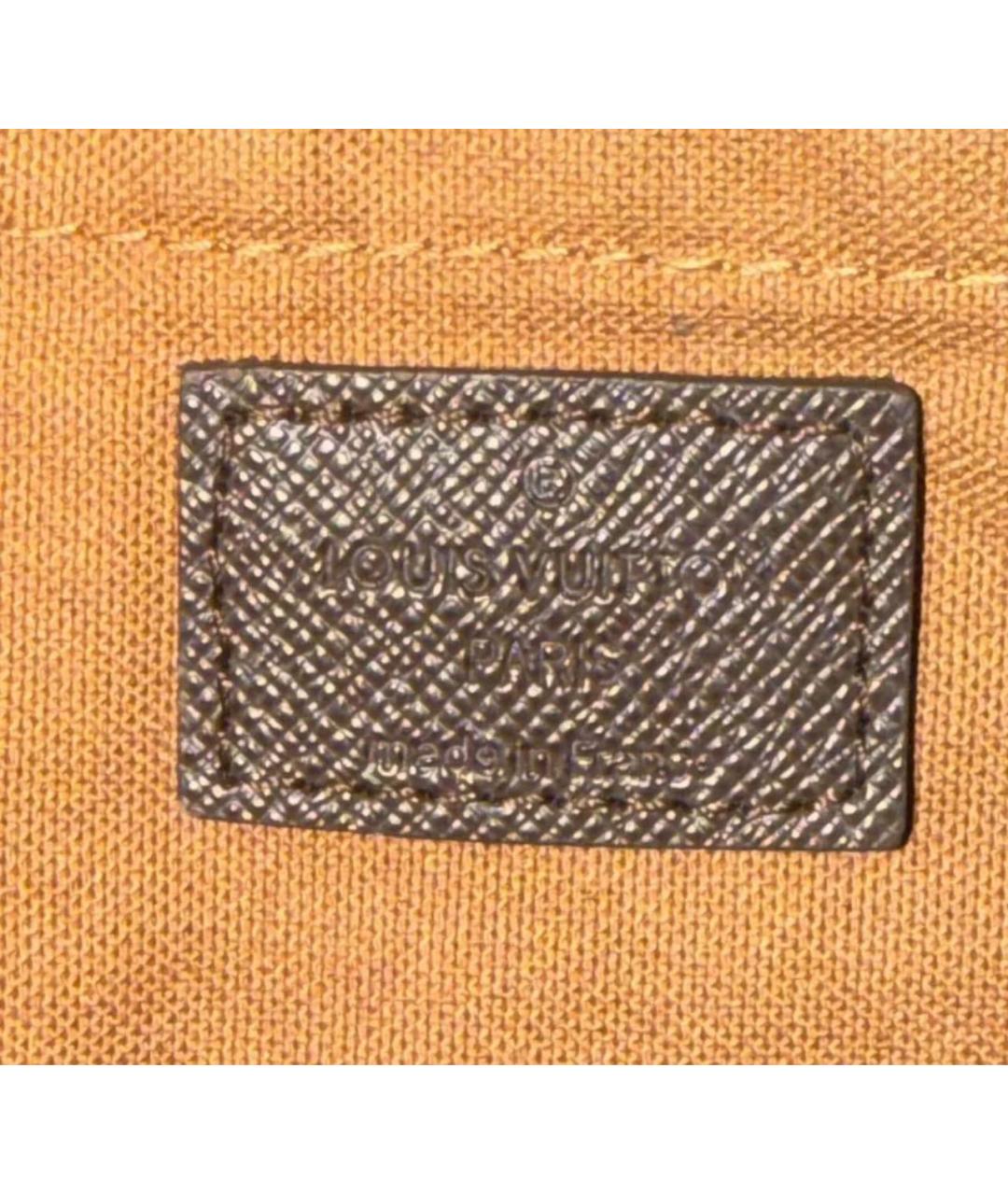 LOUIS VUITTON Коричневая кожаная сумка на плечо, фото 8