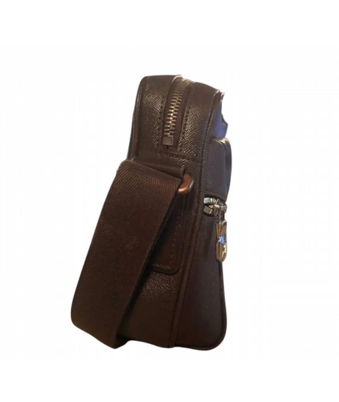 LOUIS VUITTON Коричневая кожаная сумка на плечо, фото 3