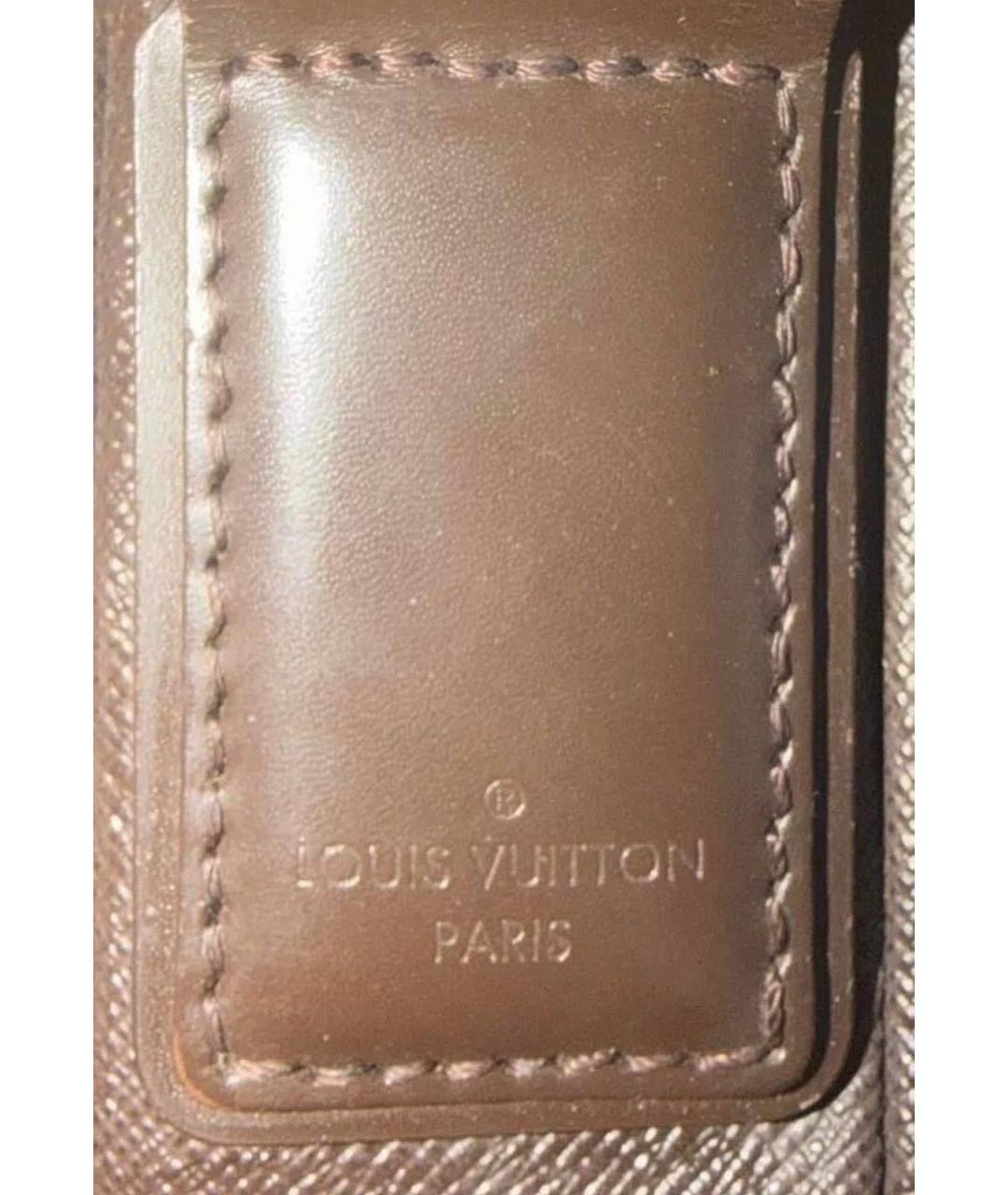 LOUIS VUITTON Коричневая кожаная сумка на плечо, фото 7