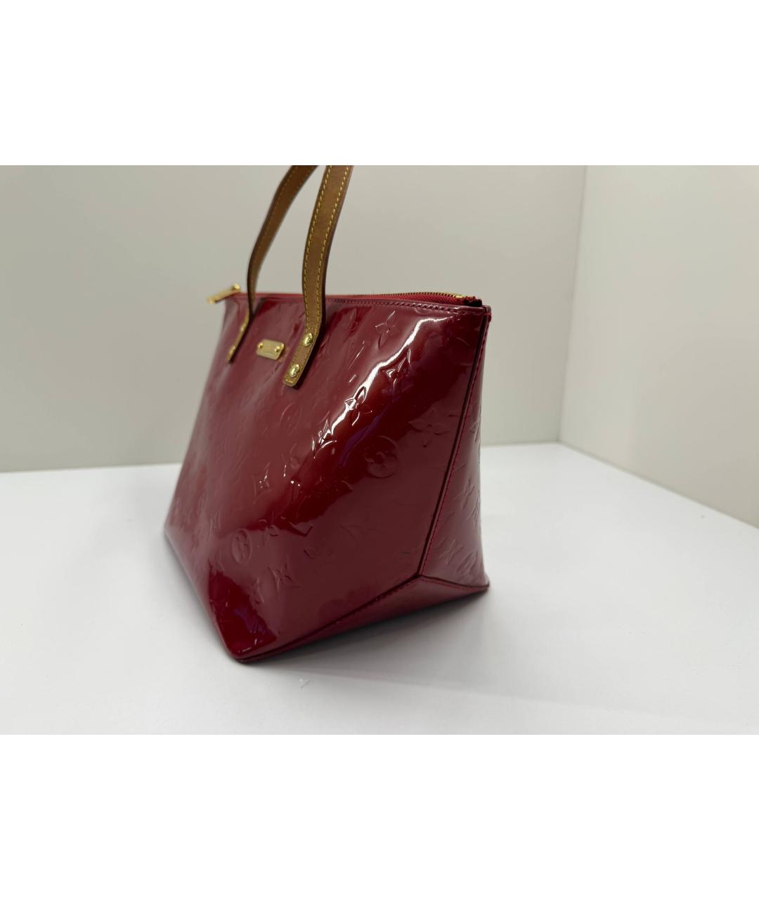 LOUIS VUITTON Красная сумка с короткими ручками из лакированной кожи, фото 5