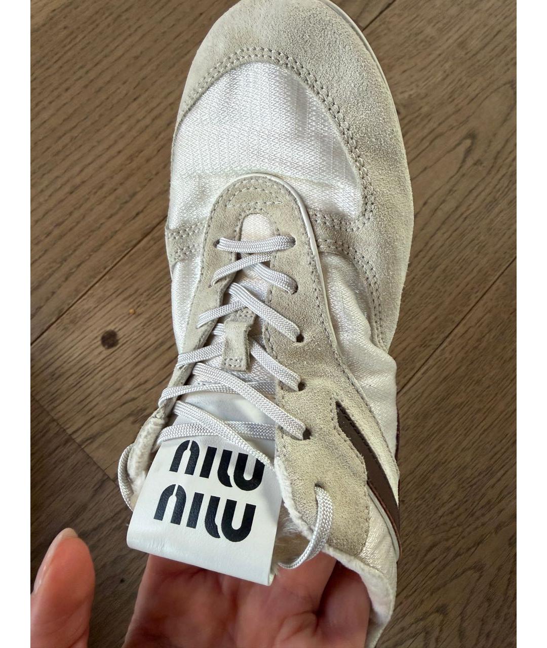 MIU MIU Белые кроссовки, фото 7