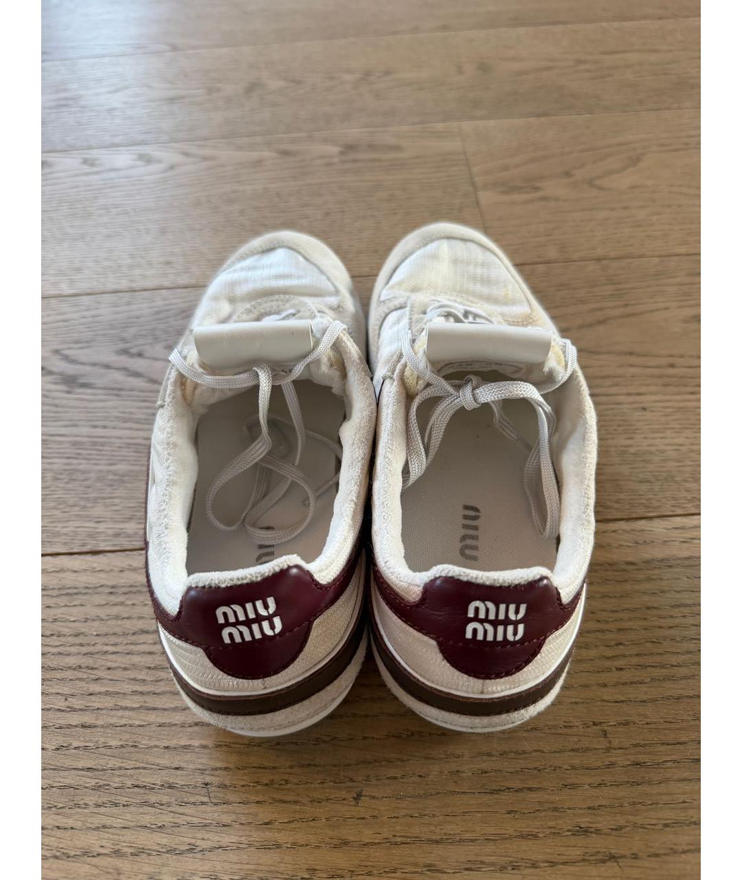 MIU MIU Белые кроссовки, фото 4