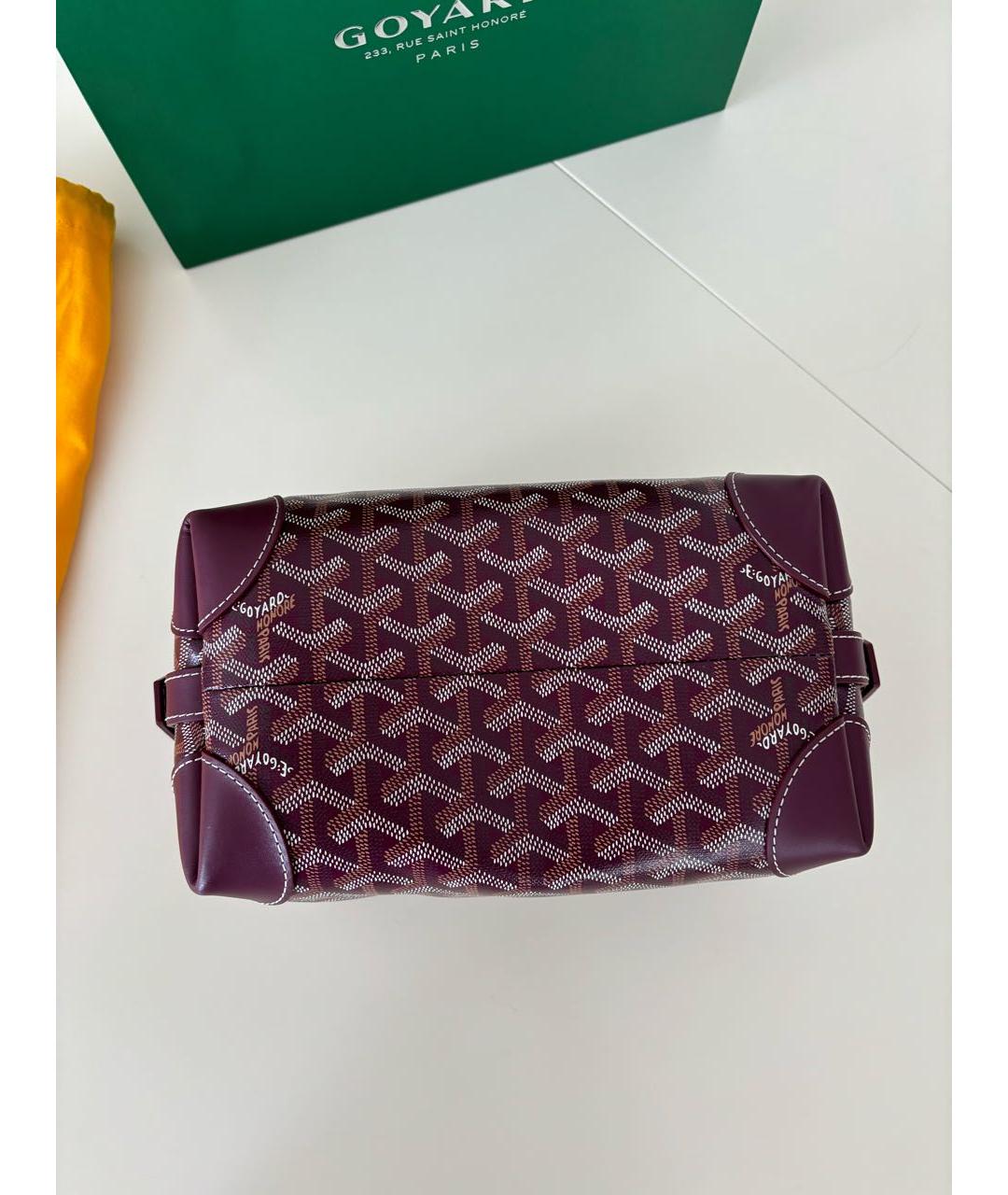 GOYARD Бордовая косметичка, фото 3
