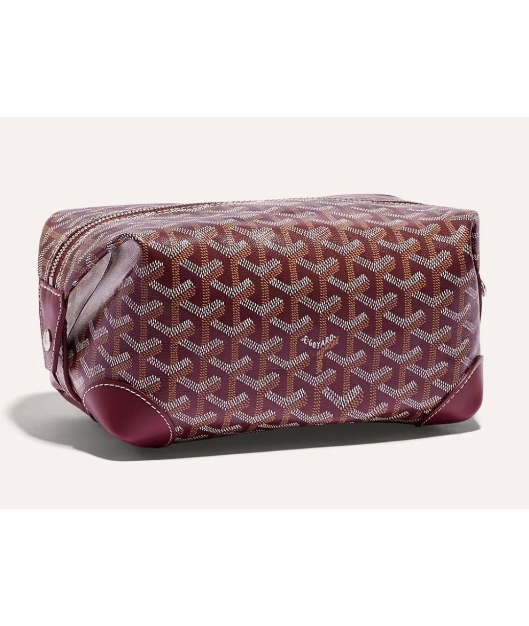 GOYARD Бордовая косметичка, фото 9