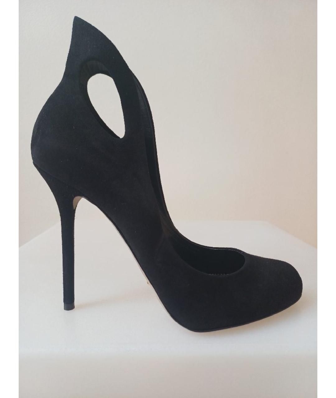 SERGIO ROSSI Черные замшевые туфли, фото 10