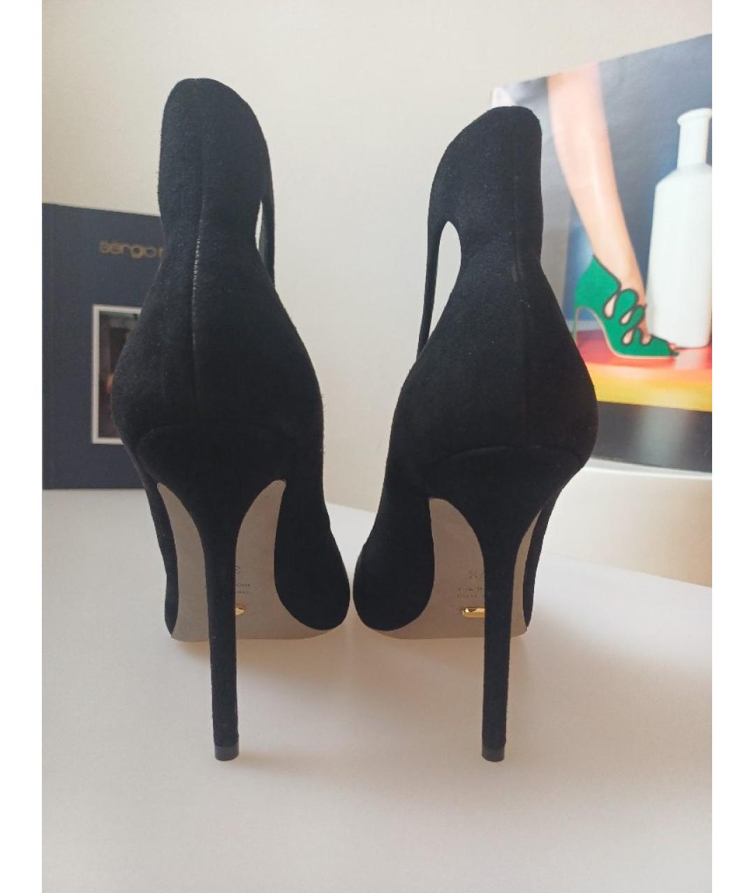 SERGIO ROSSI Черные замшевые туфли, фото 8