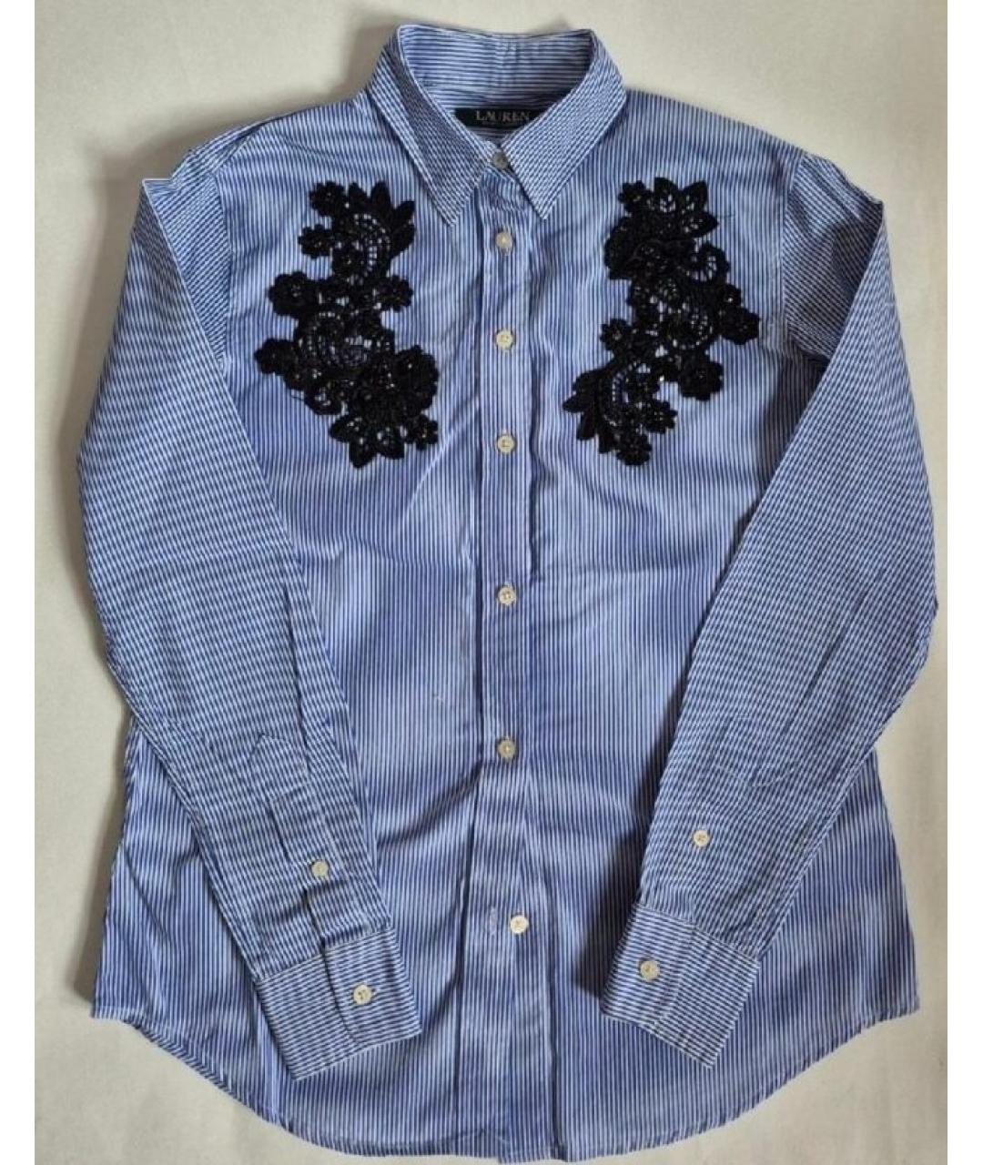 RALPH LAUREN Голубая хлопковая рубашка, фото 2