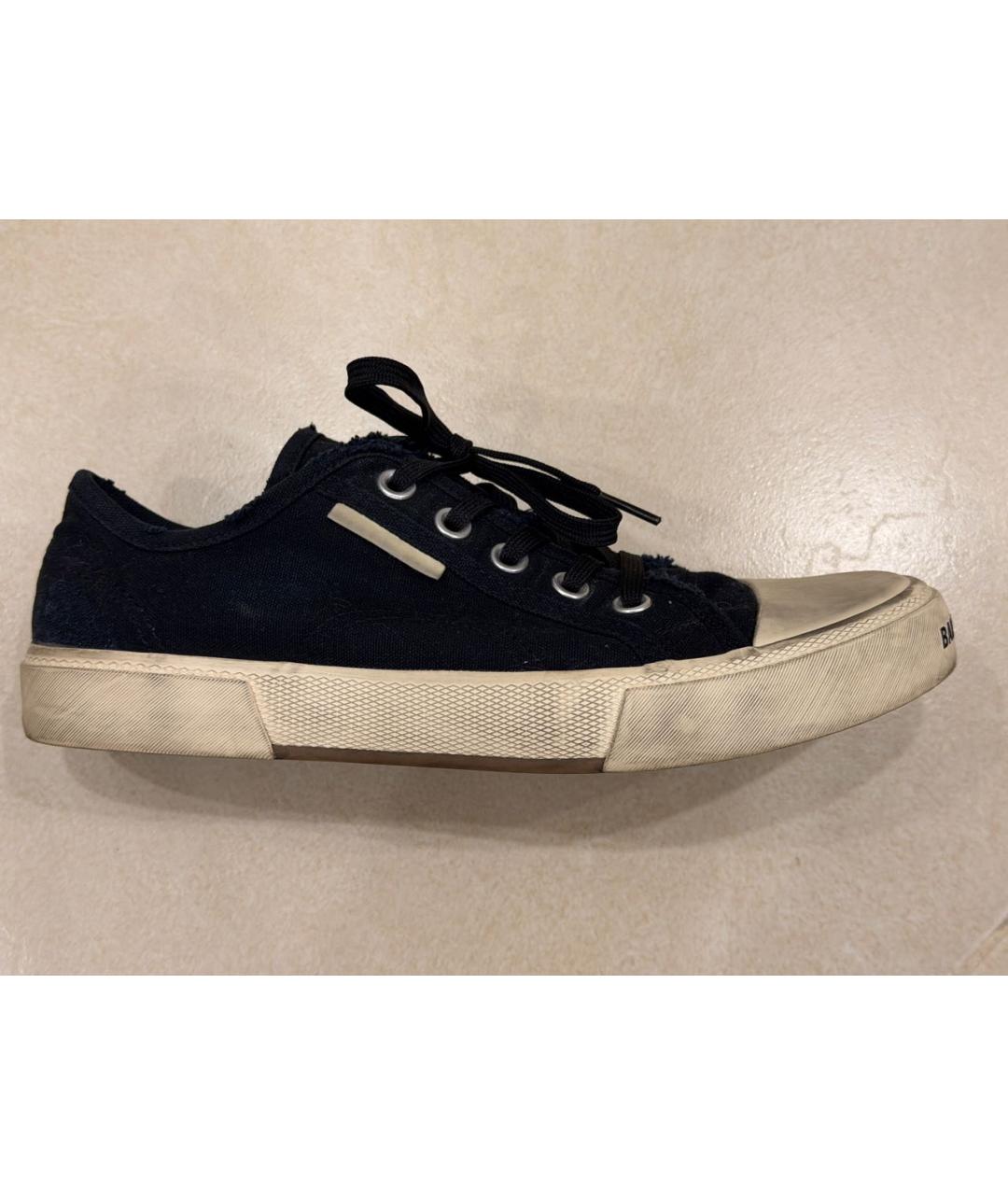 BALENCIAGA Черные текстильные кеды, фото 5