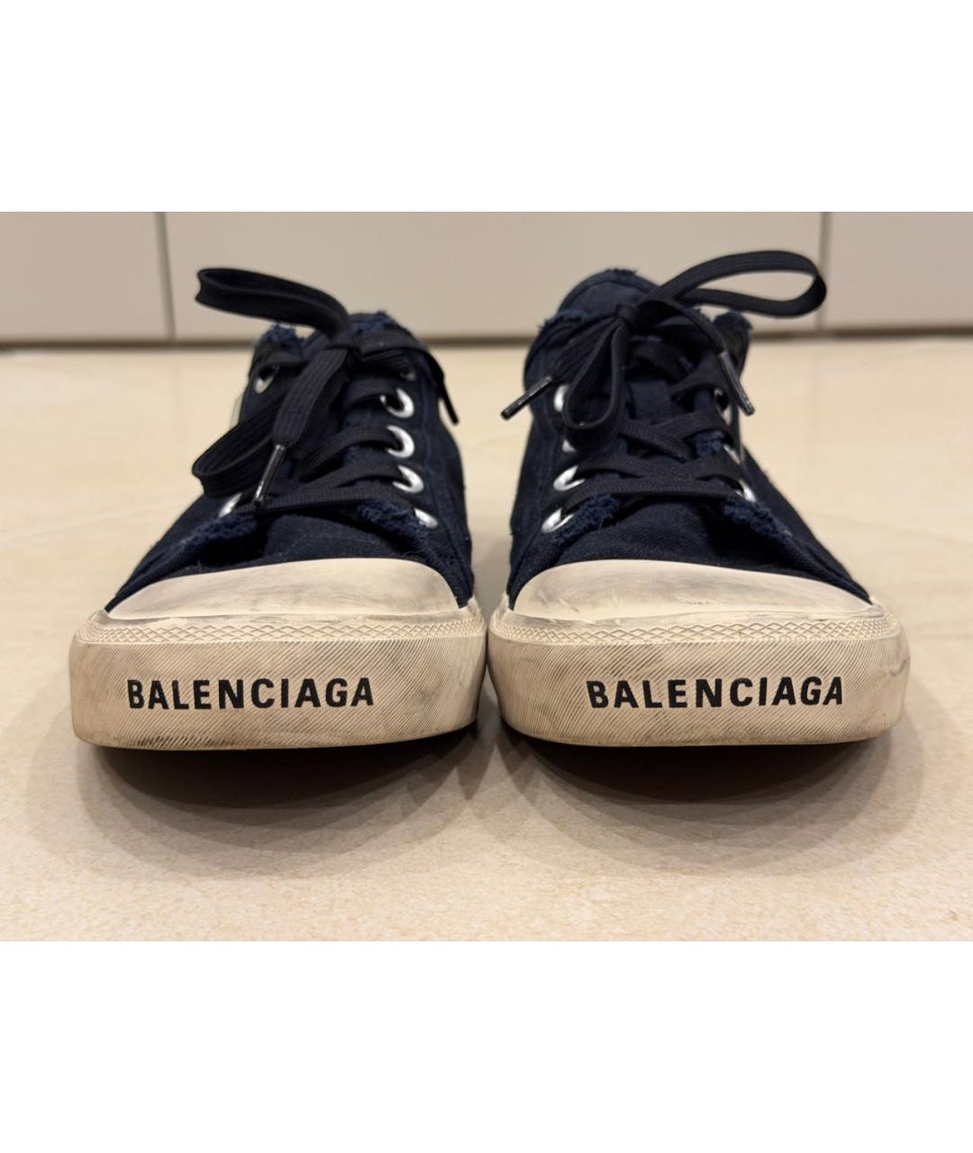 BALENCIAGA Черные текстильные кеды, фото 2
