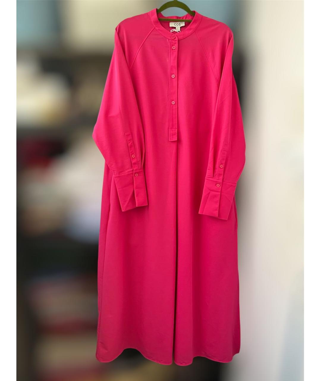 COS Фуксия хлопко-эластановое платье, фото 7