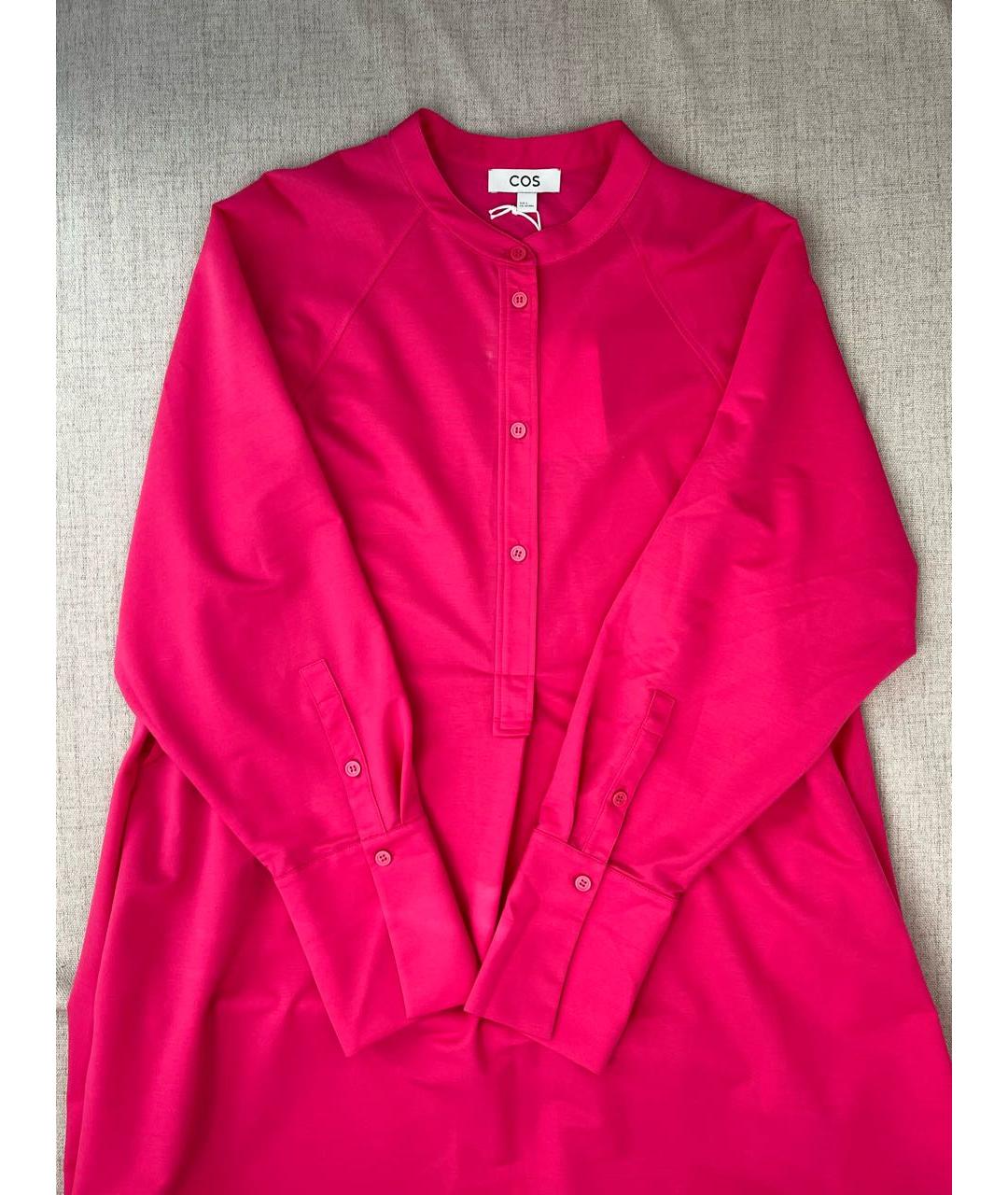 COS Фуксия хлопко-эластановое платье, фото 4