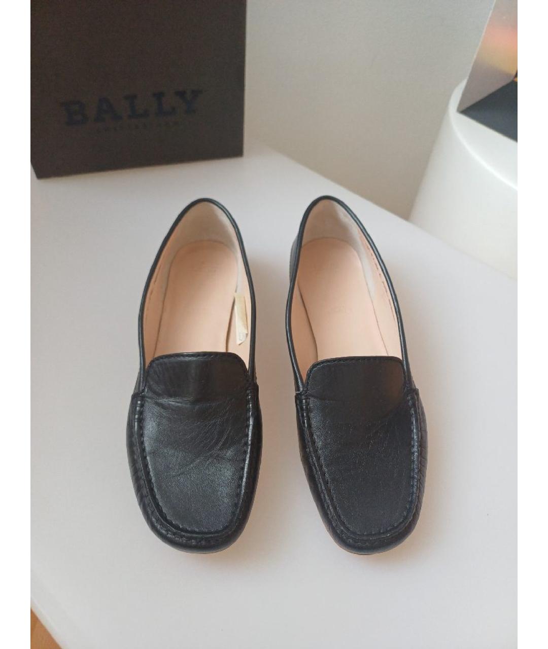 BALLY Черные кожаные мокасины, фото 7