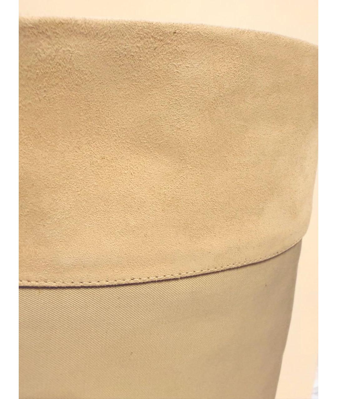 MAX MARA Бежевые кожаные сапоги, фото 5