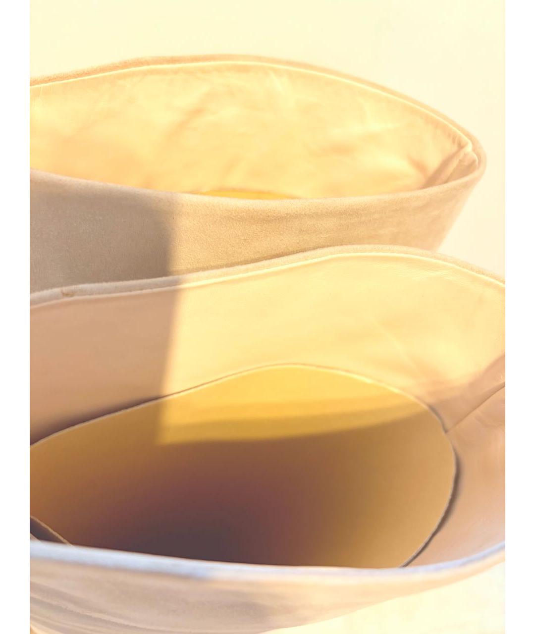 MAX MARA Бежевые кожаные сапоги, фото 7