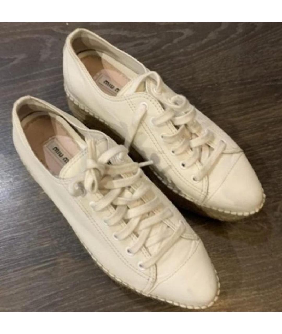 MIU MIU Кожаные эспадрильи, фото 5