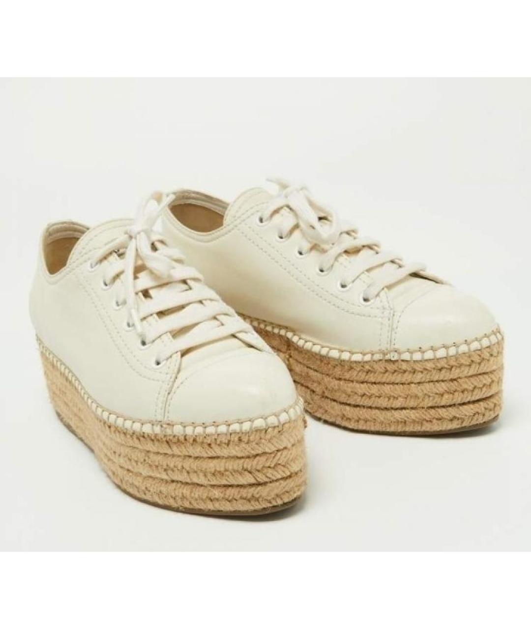 MIU MIU Кожаные эспадрильи, фото 3