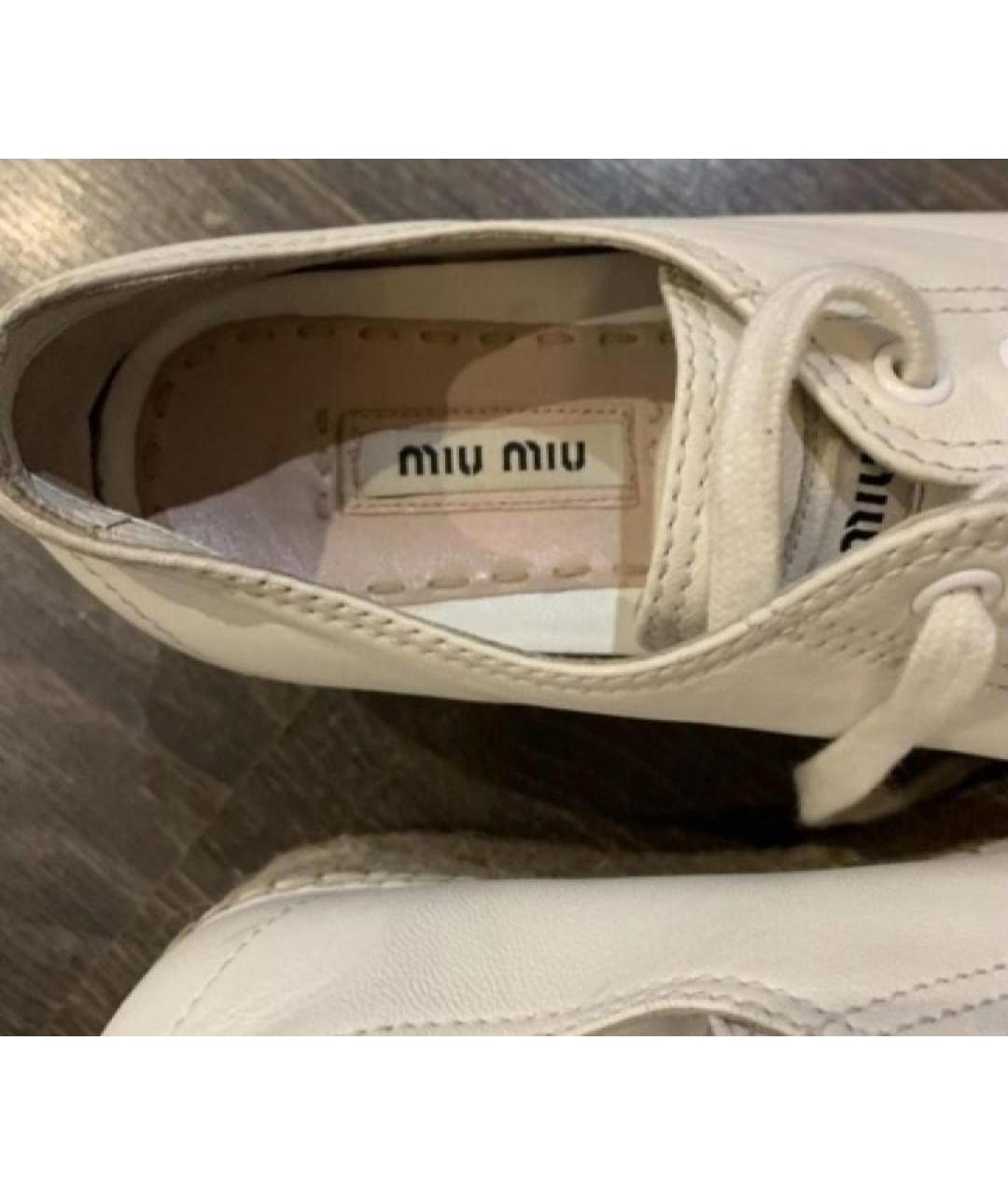 MIU MIU Кожаные эспадрильи, фото 6