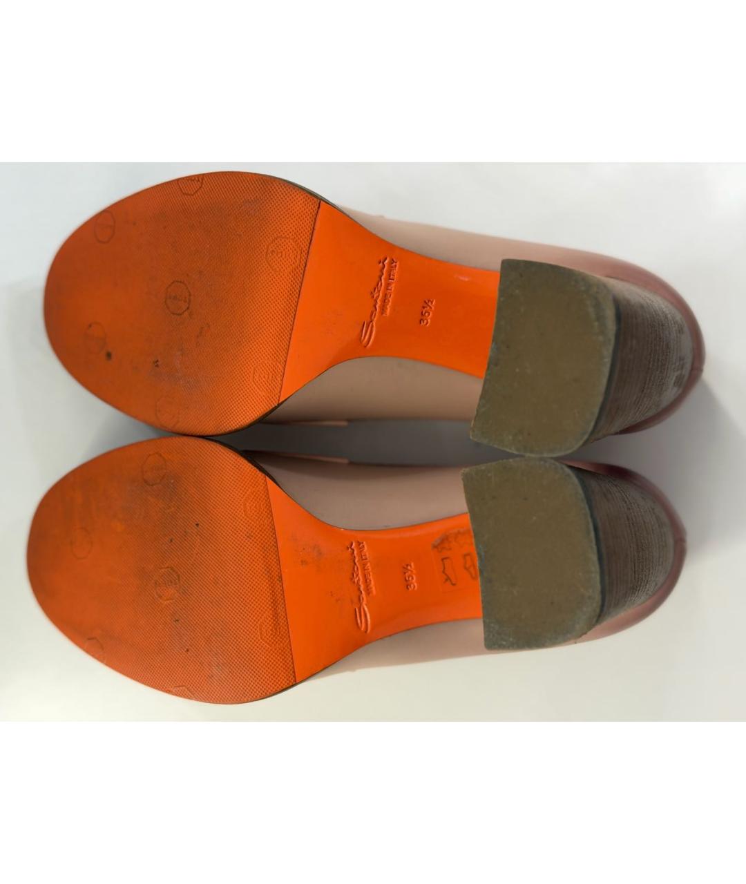 SANTONI Розовые кожаные туфли, фото 4