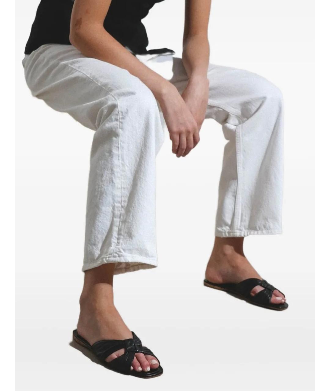 THE ROW Черные кожаные шлепанцы, фото 5