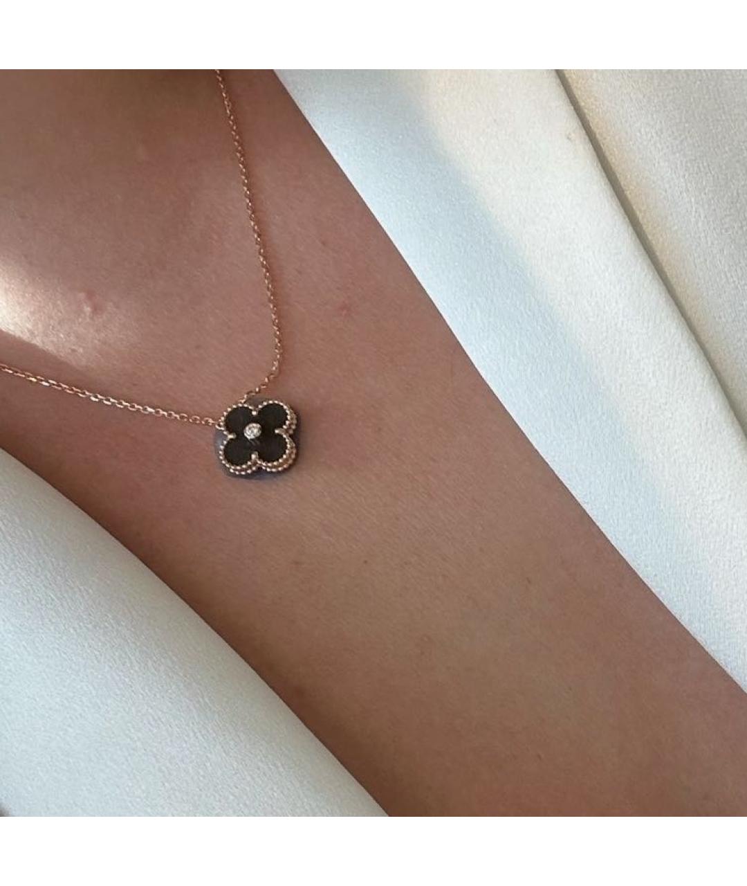 VAN CLEEF & ARPELS Серое колье из розового золота, фото 4