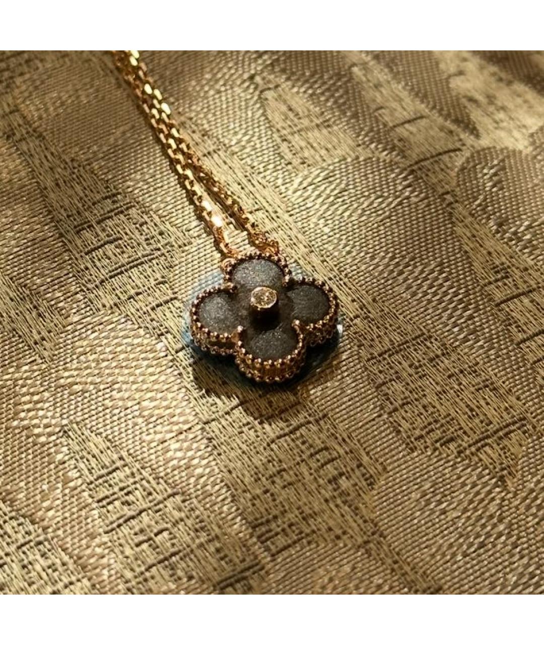 VAN CLEEF & ARPELS Серое колье из розового золота, фото 6