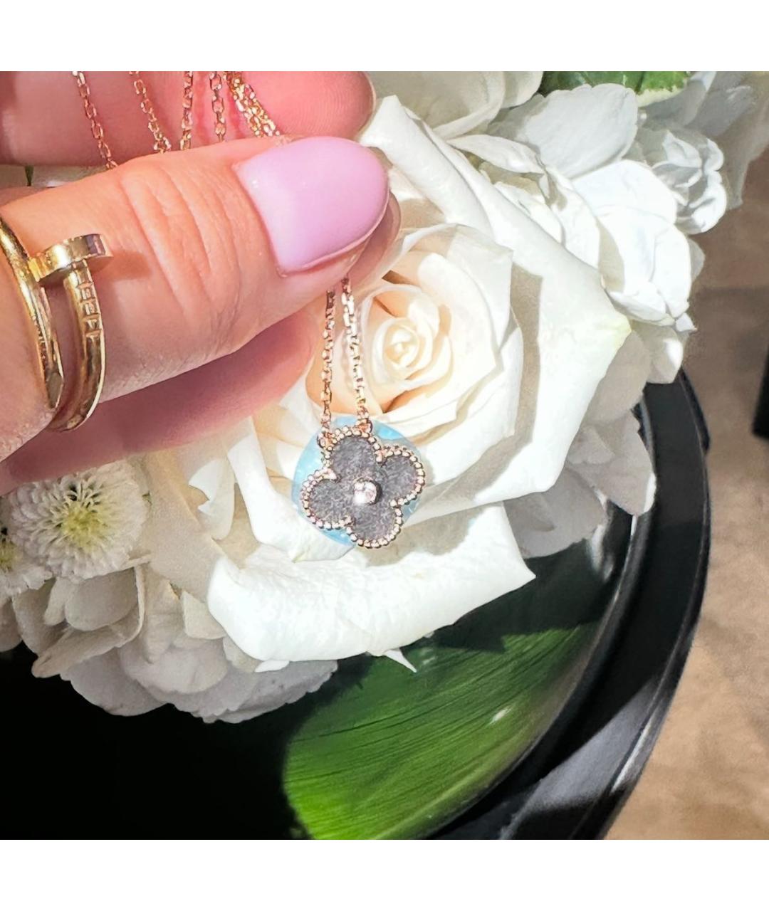 VAN CLEEF & ARPELS Серое колье из розового золота, фото 8