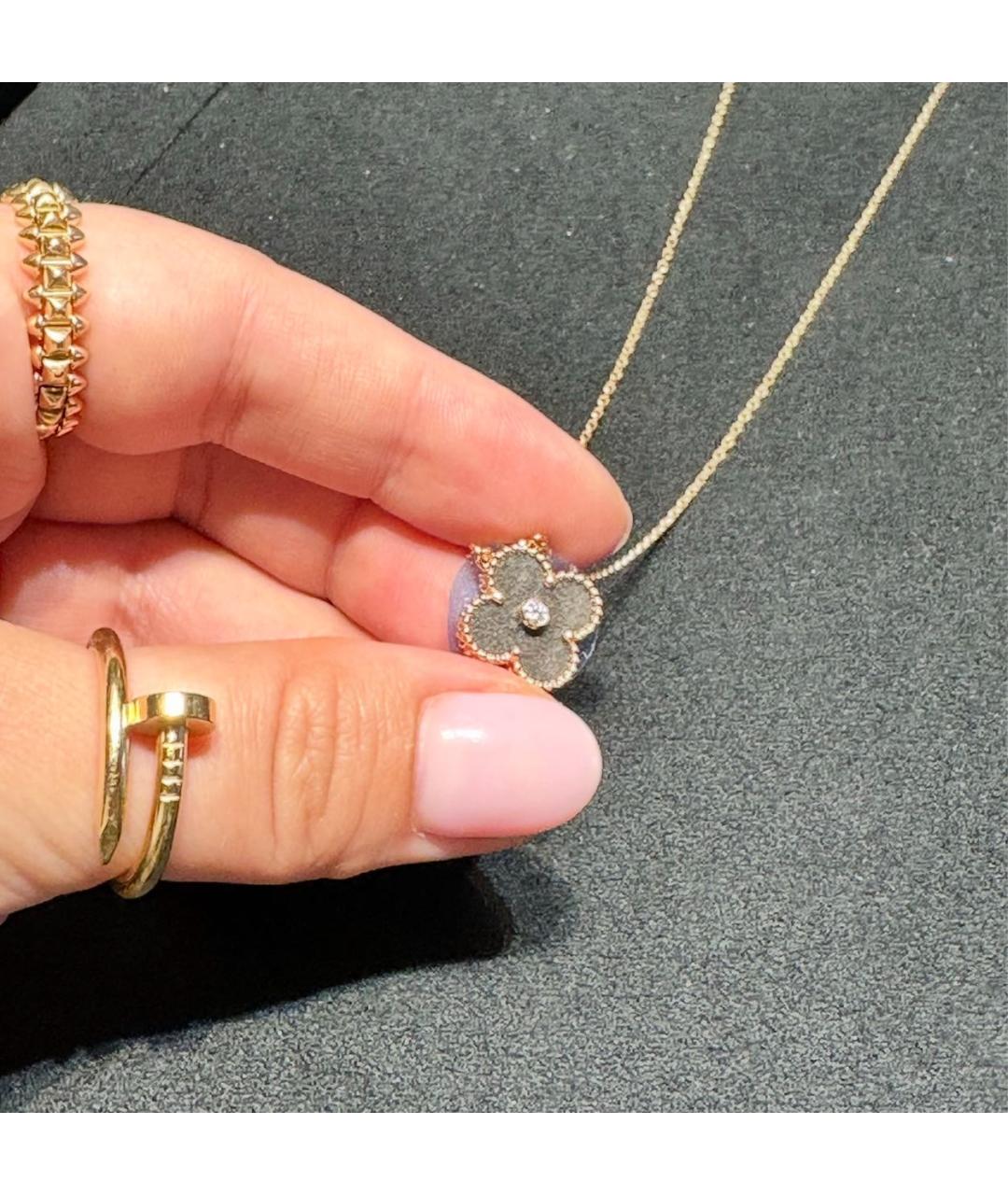 VAN CLEEF & ARPELS Серое колье из розового золота, фото 2