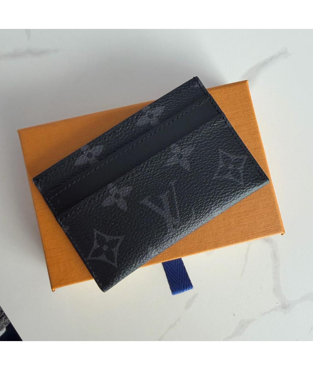 LOUIS VUITTON Антрацитовый кардхолдер, фото 2