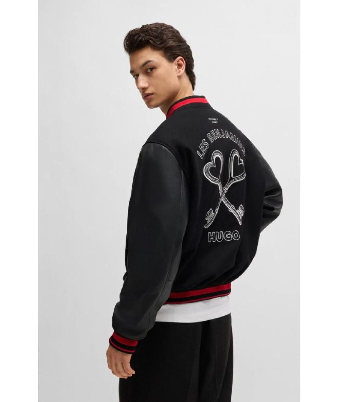 HUGO Черная шерстяная куртка, фото 2