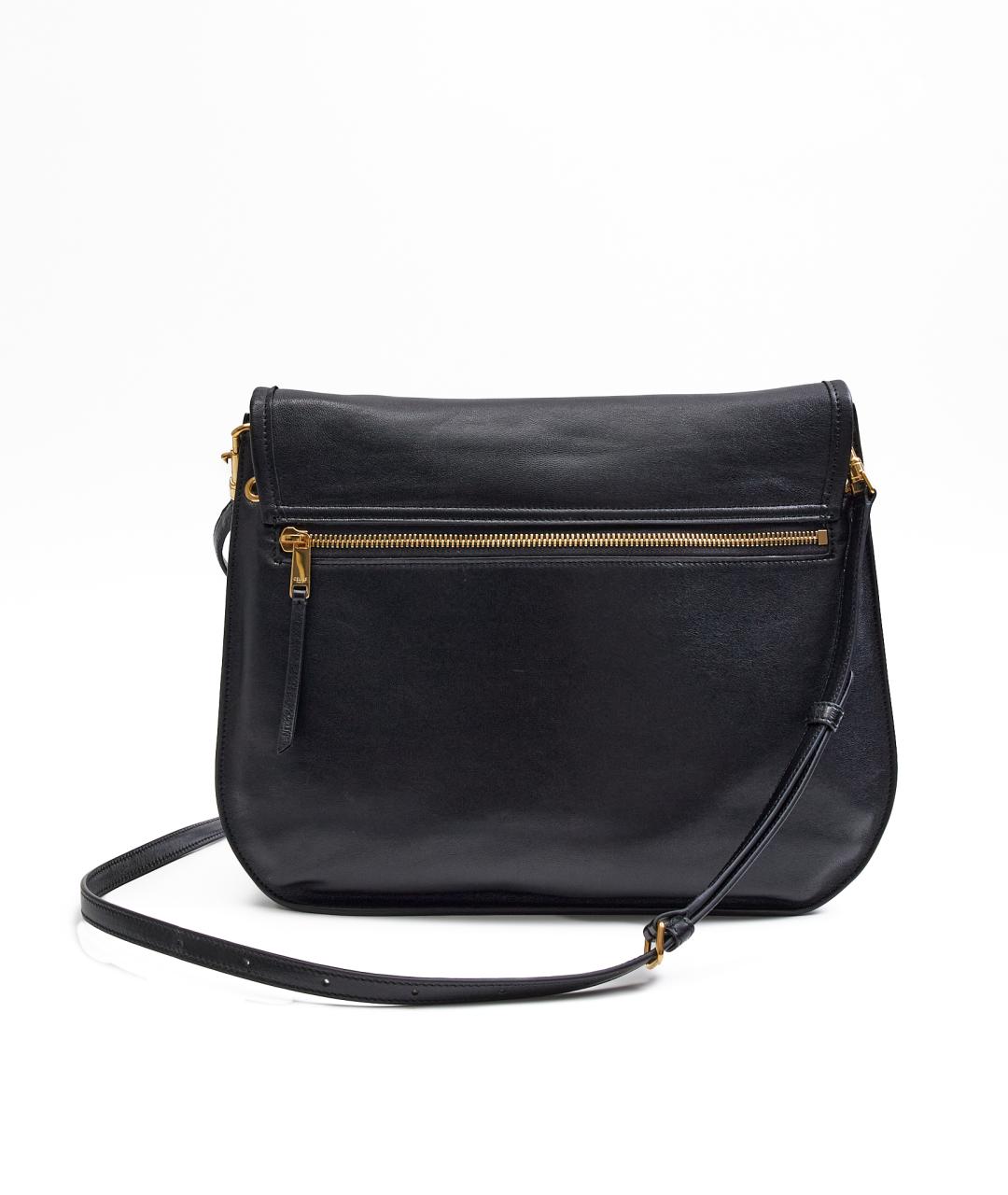 CELINE Черная кожаная сумка через плечо, фото 3