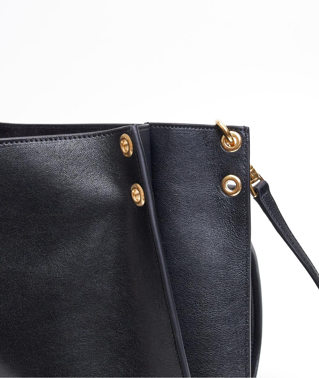 CELINE Черная кожаная сумка через плечо, фото 4