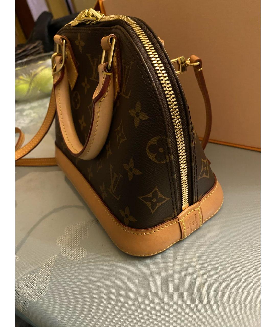 LOUIS VUITTON Коричневая сумка с короткими ручками, фото 2