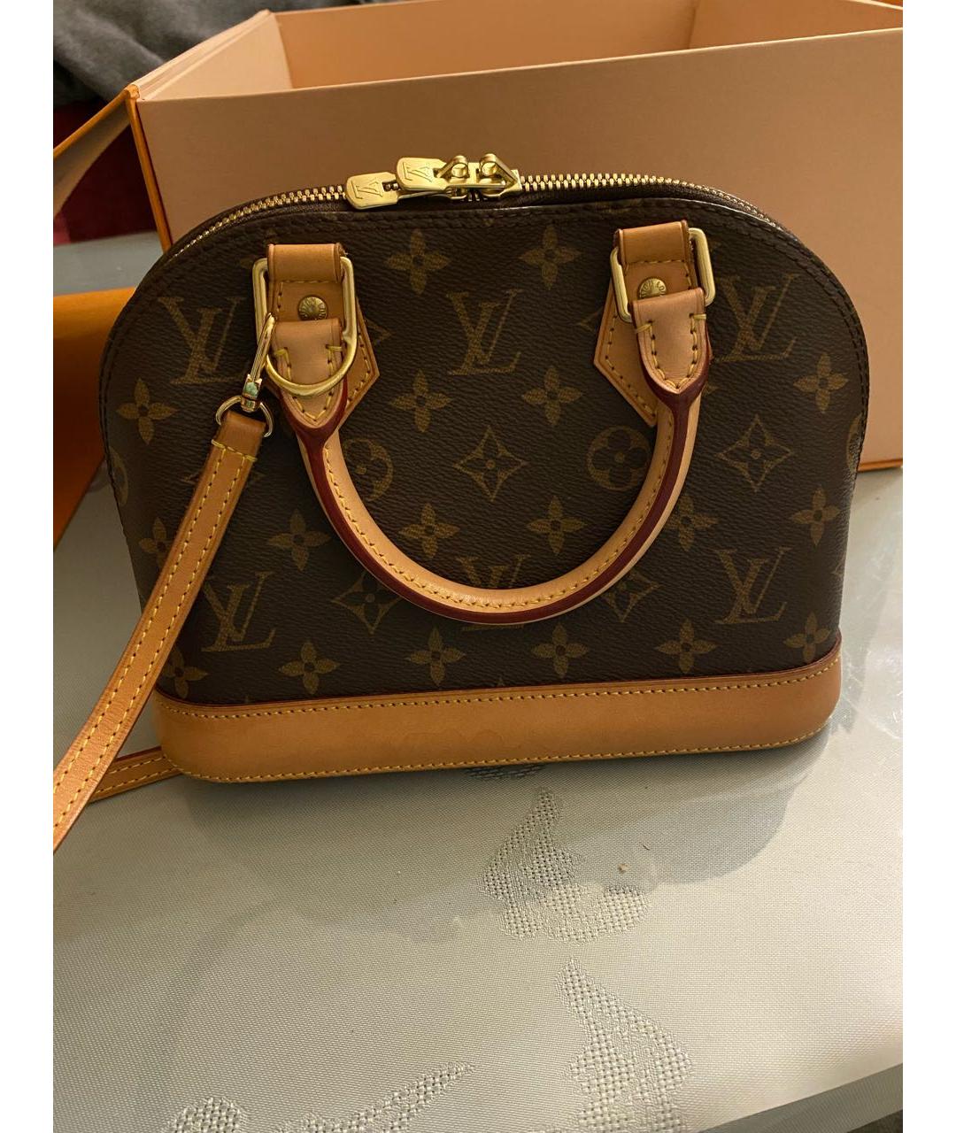 LOUIS VUITTON Коричневая сумка с короткими ручками, фото 6