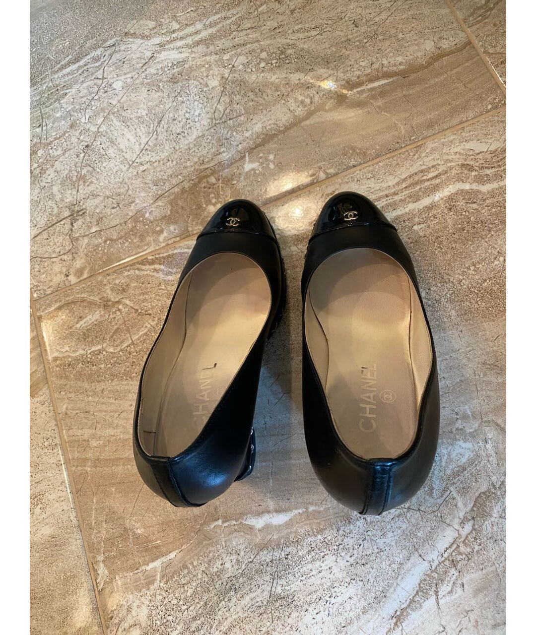 CHANEL Черные кожаные туфли, фото 3