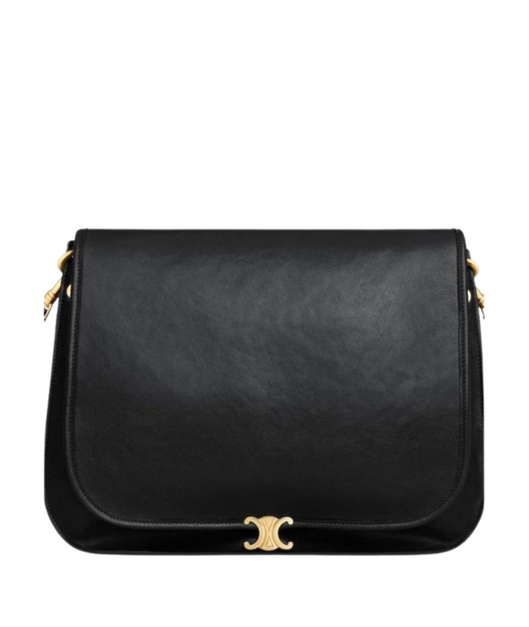 CELINE Черная кожаная сумка через плечо, фото 1