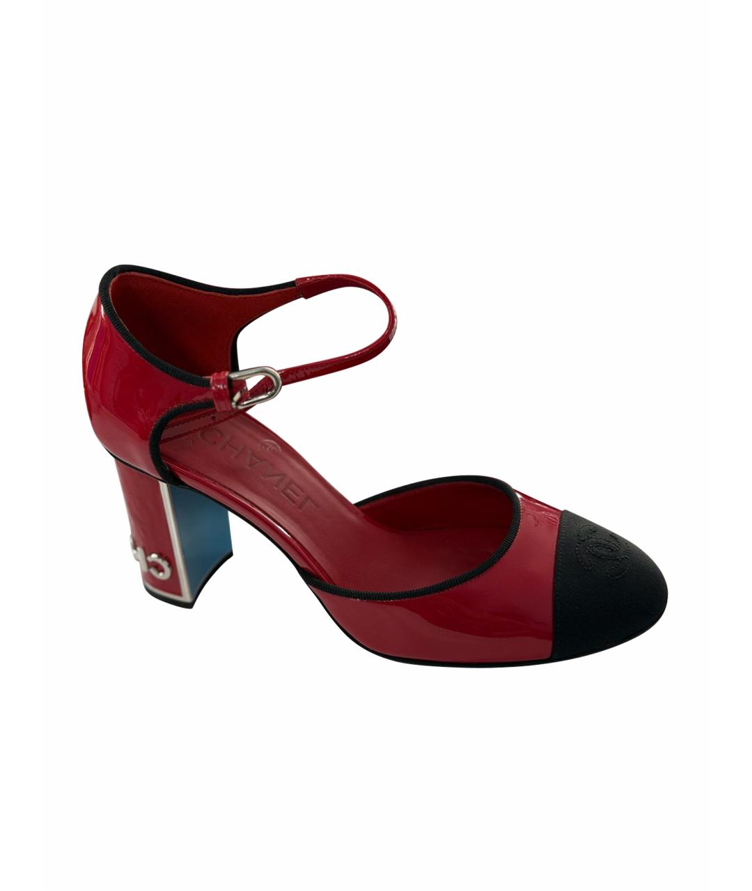 CHANEL Красные туфли из лакированной кожи, фото 1