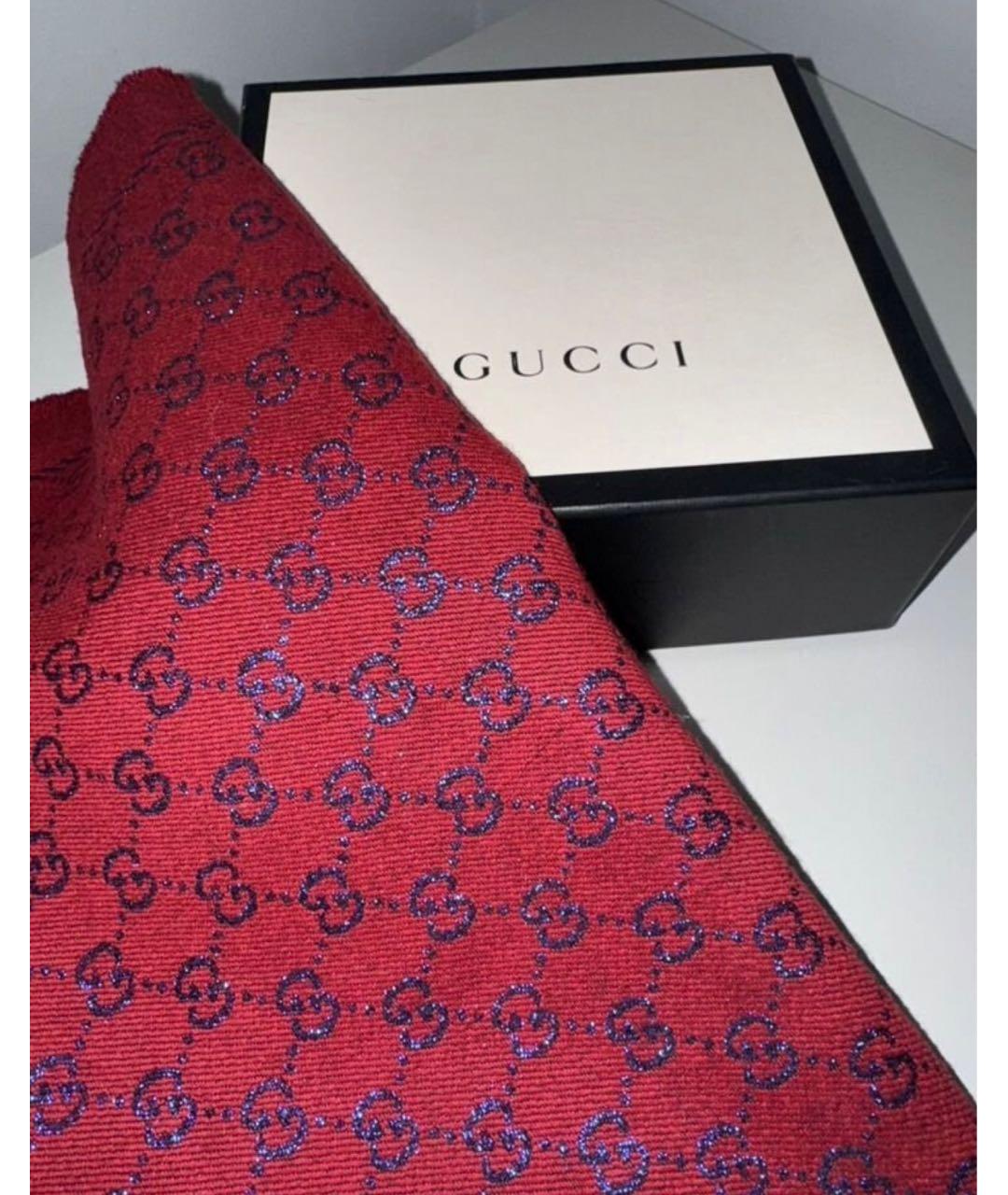 GUCCI Мульти шерстяной шарф, фото 2