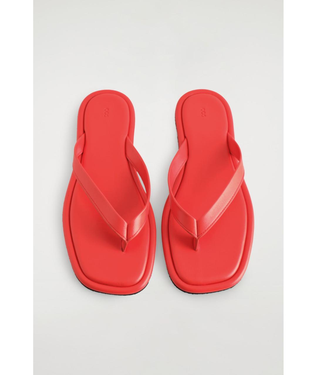 COS Красные кожаные босоножки, фото 2