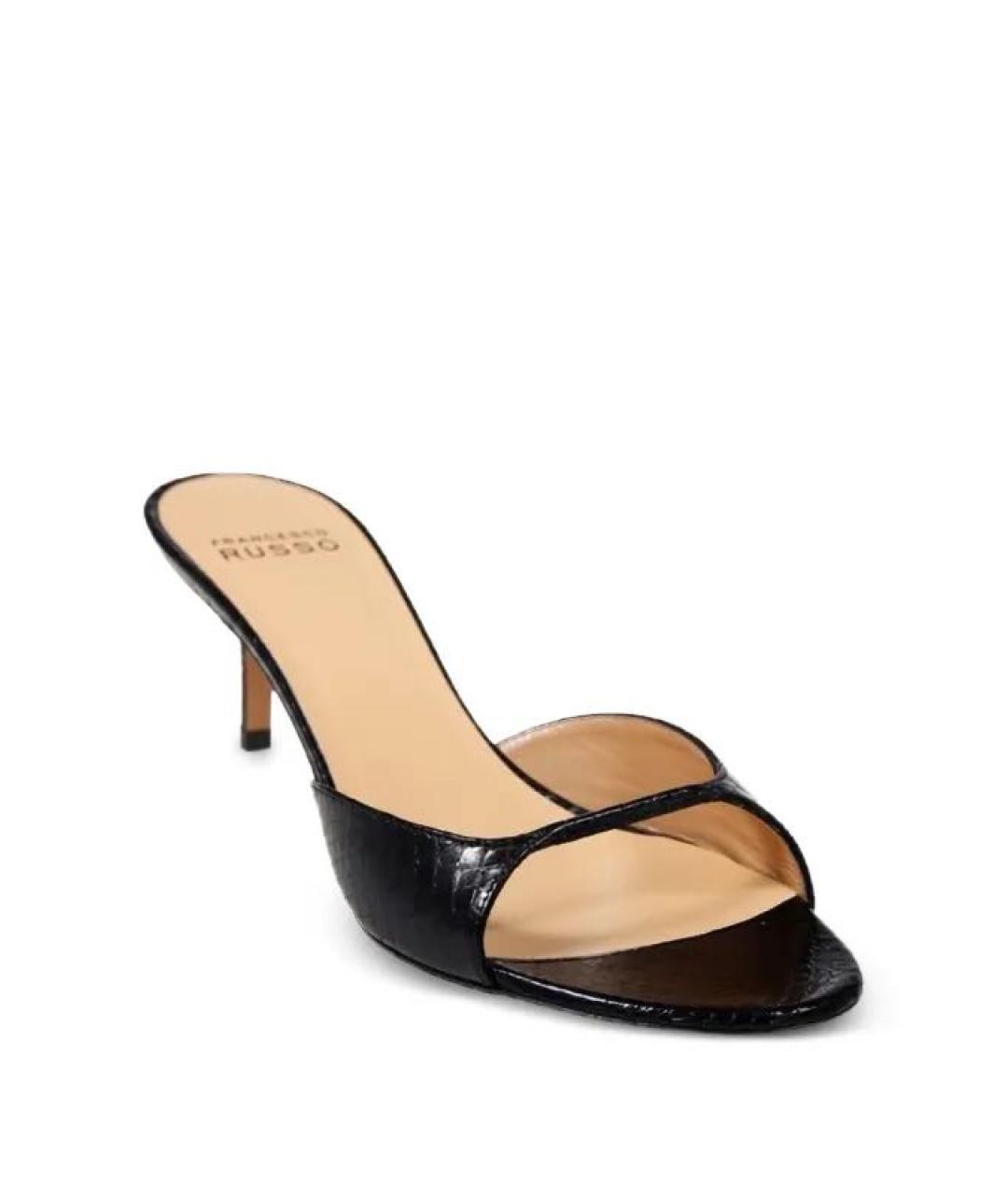 FRANCESCO RUSSO Черные босоножки, фото 2