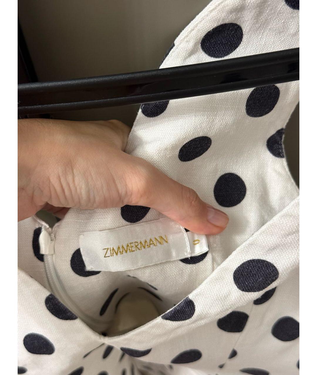 ZIMMERMANN Белый льняной сарафан, фото 3