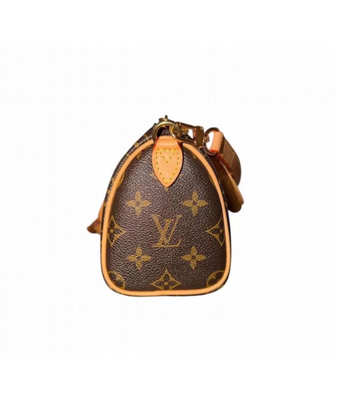 LOUIS VUITTON Коричневая кожаная сумка через плечо, фото 3