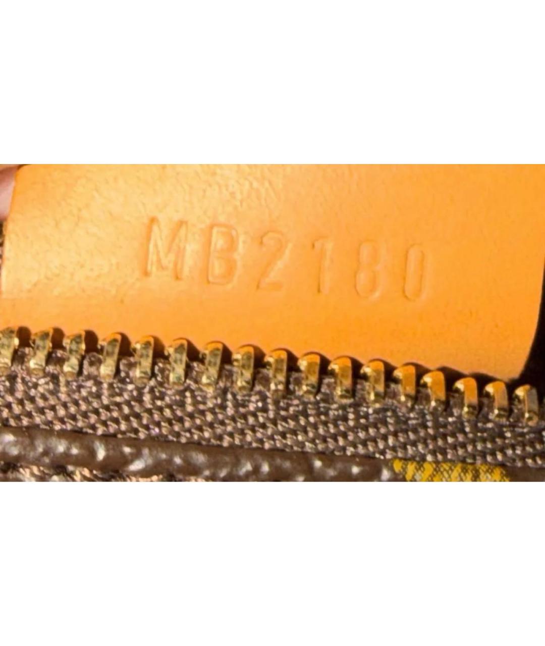 LOUIS VUITTON Коричневая кожаная сумка через плечо, фото 6