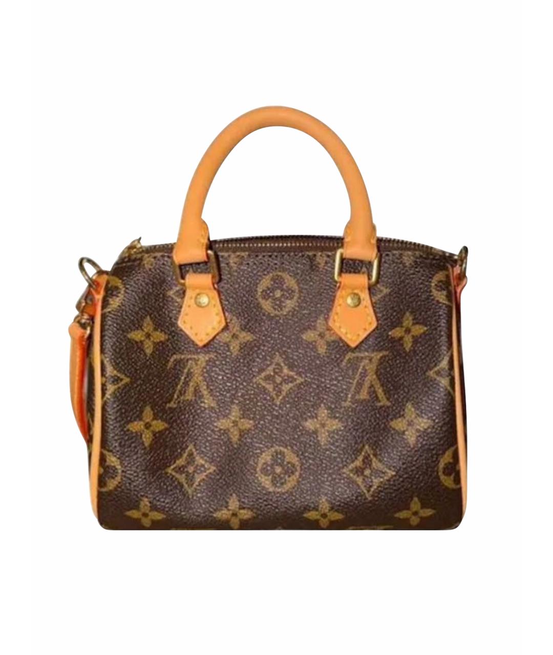 LOUIS VUITTON Коричневая кожаная сумка через плечо, фото 1
