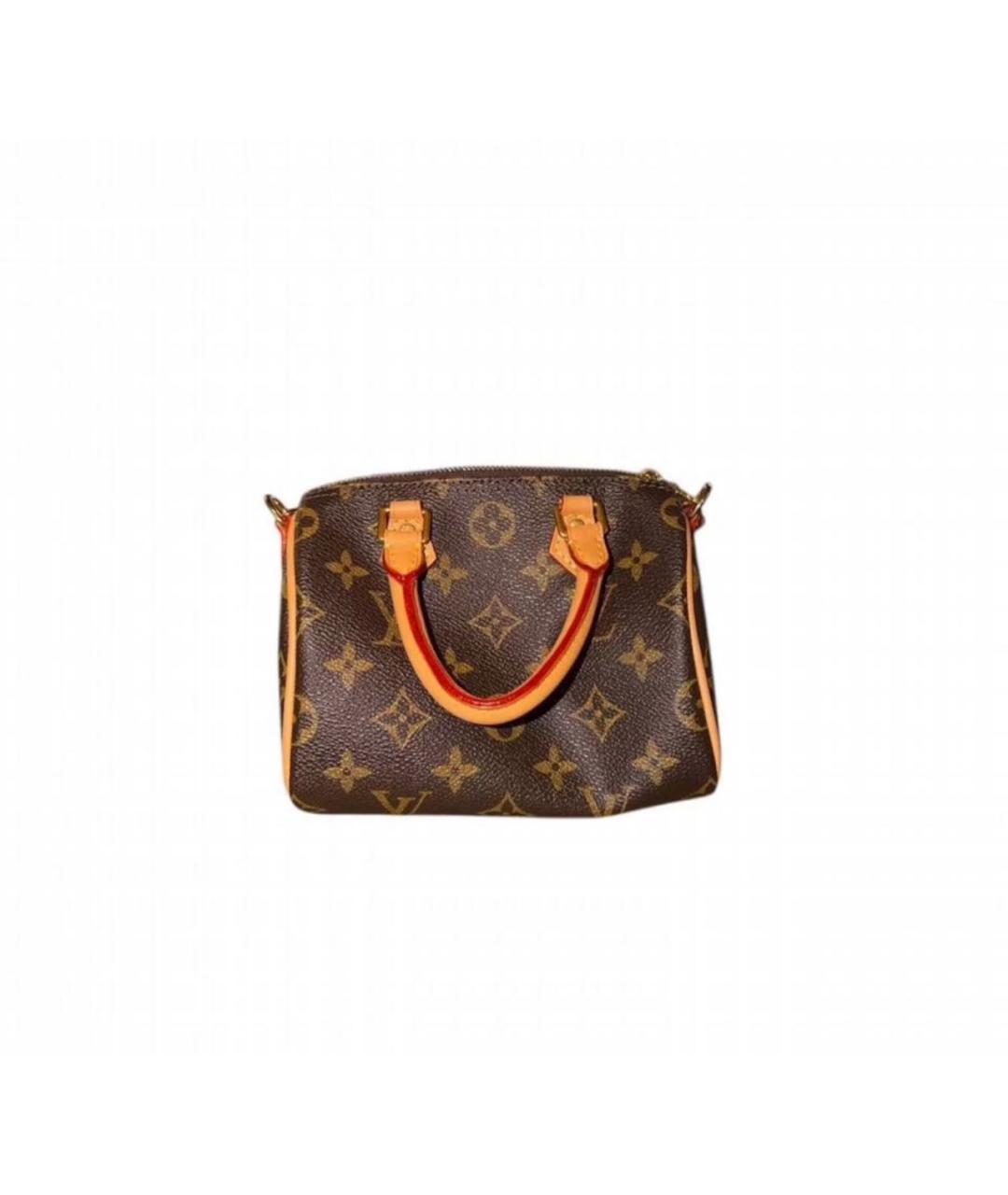 LOUIS VUITTON Коричневая кожаная сумка через плечо, фото 2