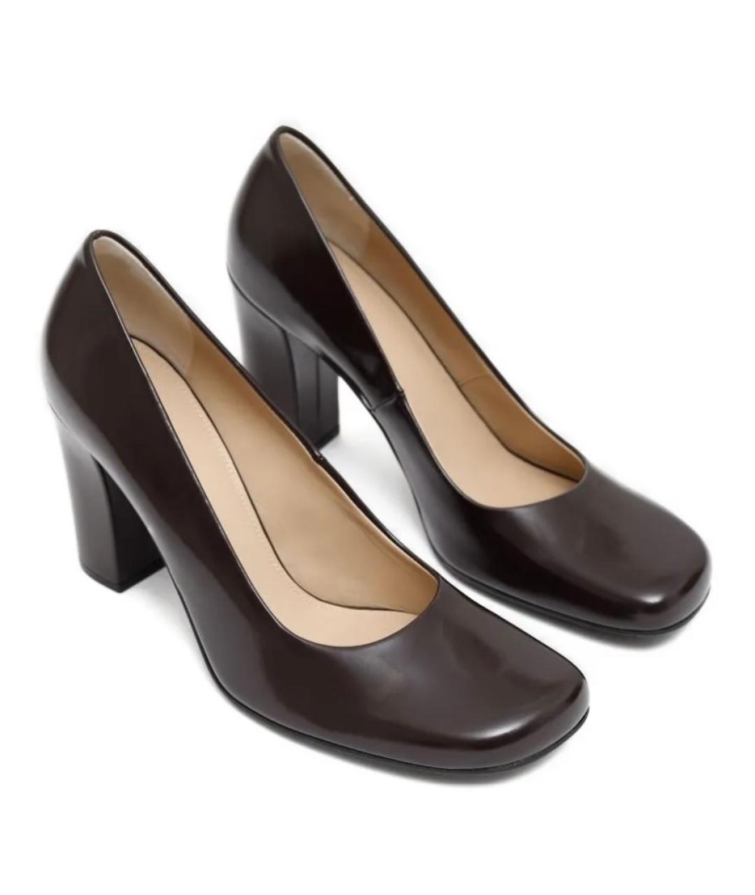 THE ROW Коричневые кожаные туфли, фото 5