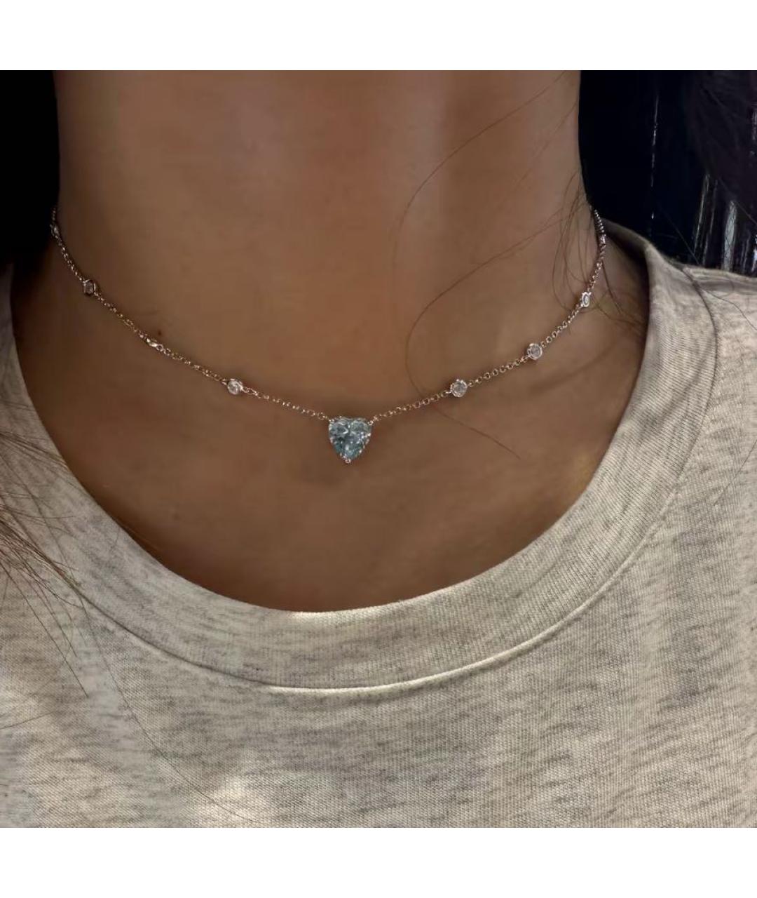 APM Monaco Голубая серебряная подвеска, фото 5